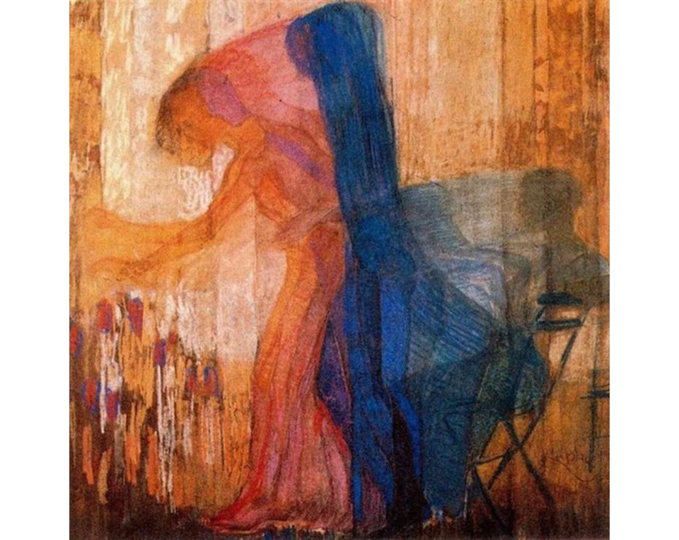 ΠΙΝΑΚΑΣ ΣΕ ΚΑΜΒΑ František Kupka - Γυναίκα που Μαζεύει Λουλούδια