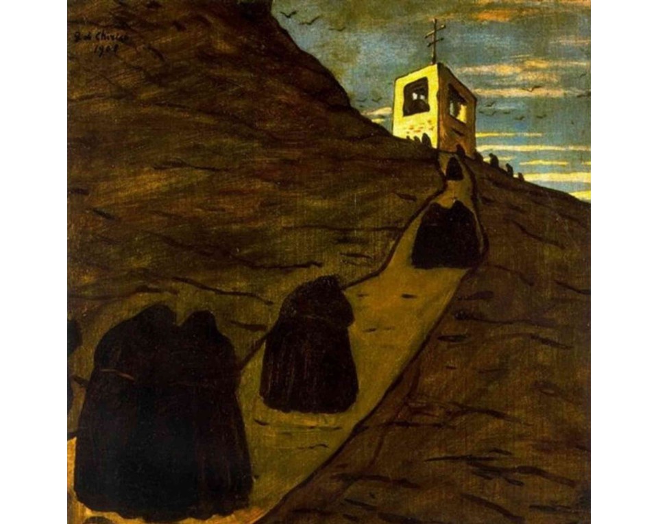 ΠΙΝΑΚΑΣ ΣΕ ΚΑΜΒΑ Giorgio de Chirico - Ανάβαση στο Μοναστήρι