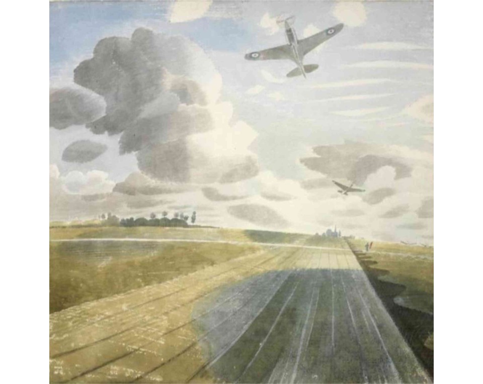 ΠΙΝΑΚΑΣ ΣΕ ΚΑΜΒΑ Eric Ravilious - Προοπτική Διαδρόμου Προσγείωσης