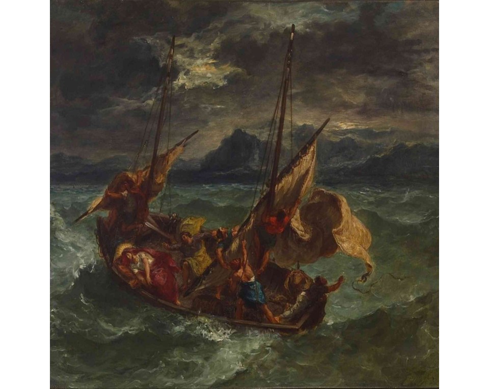 ΠΙΝΑΚΑΣ ΣΕ ΚΑΜΒΑ Eugène Delacroix - Ο Χριστός στη Θάλασσα της Γαλιλαίας