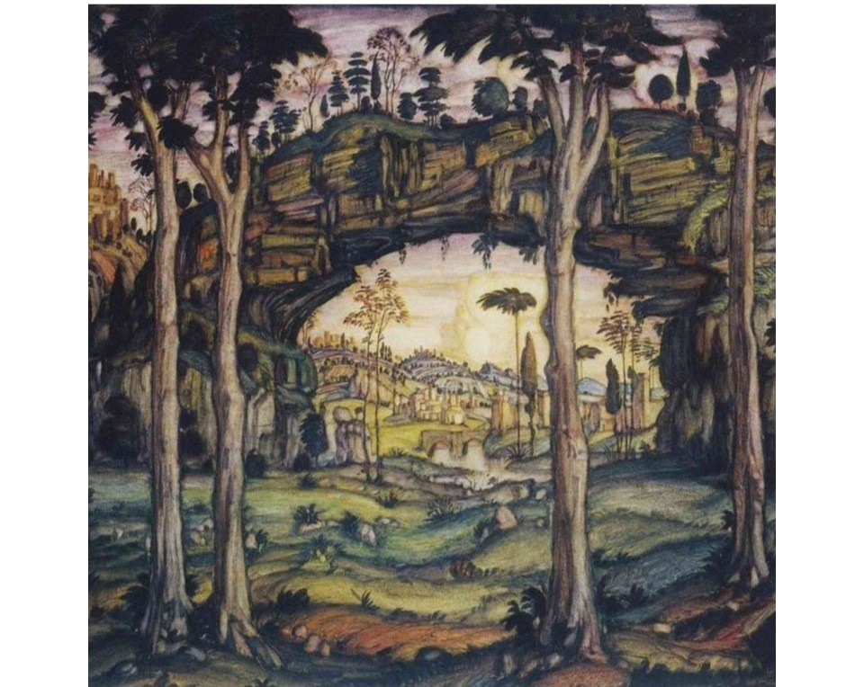 ΠΙΝΑΚΑΣ ΣΕ ΚΑΜΒΑ Konstantin Bogaevsky - Ιταλικό Τοπίο