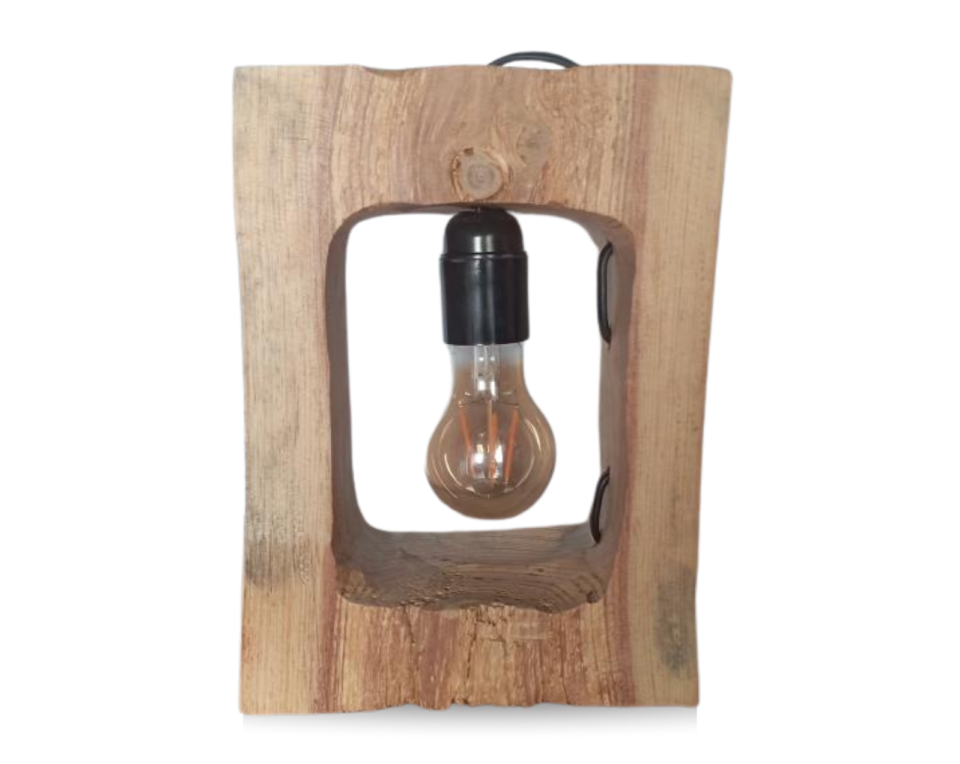 Χειροποίητο Ξύλινο Φωτιστικό