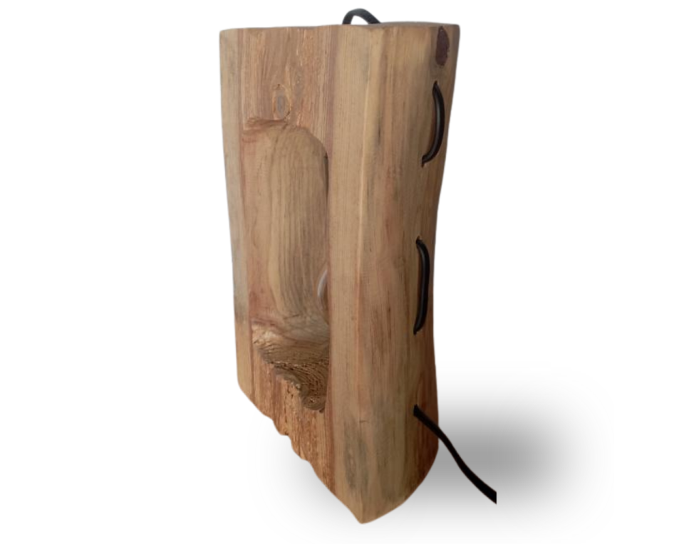 Χειροποίητο Ξύλινο Φωτιστικό