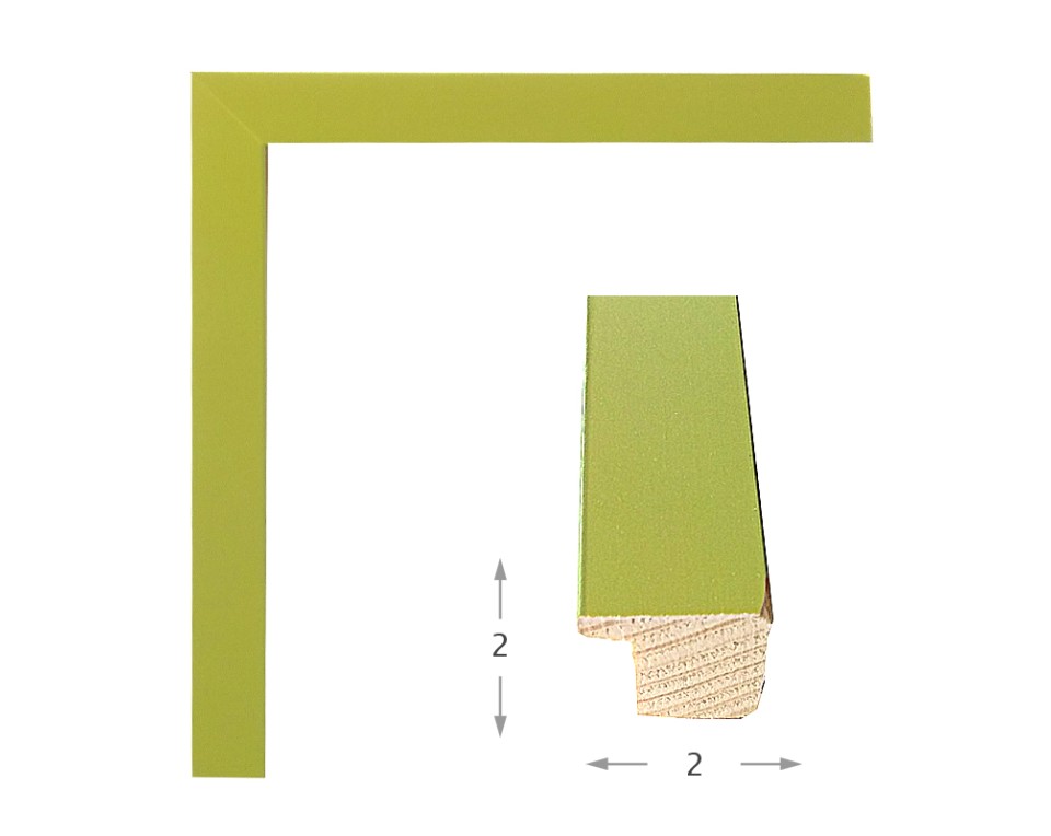 Πράσινη ξύλινη κορνίζα 2εκ με τζάμι 30Χ40εκ