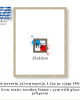 Εκρού  ρουστίκ ξύλινη κορνίζα 1,3εκ με τζάμι 30Χ40εκ