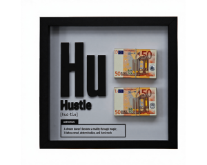 Hustle shadow box 25x25cm δώρο κίνητρο για τους φιλόδοξους με όραμα και στόχο