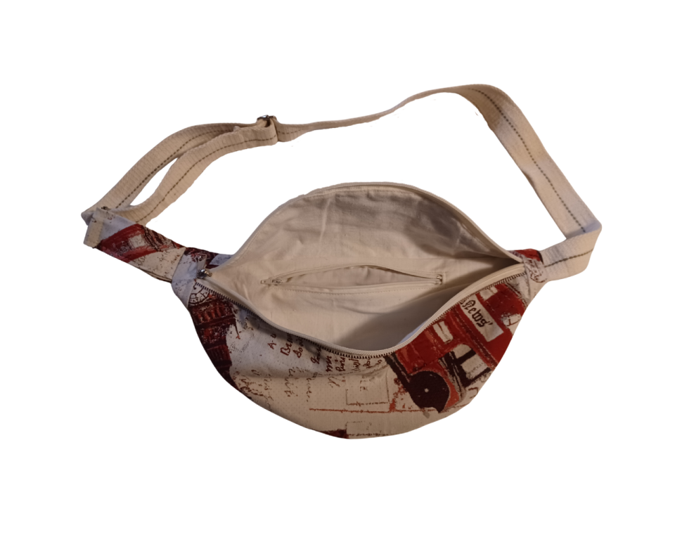 Τσάντα μέσης υφασμάτινη χειροποίητη 