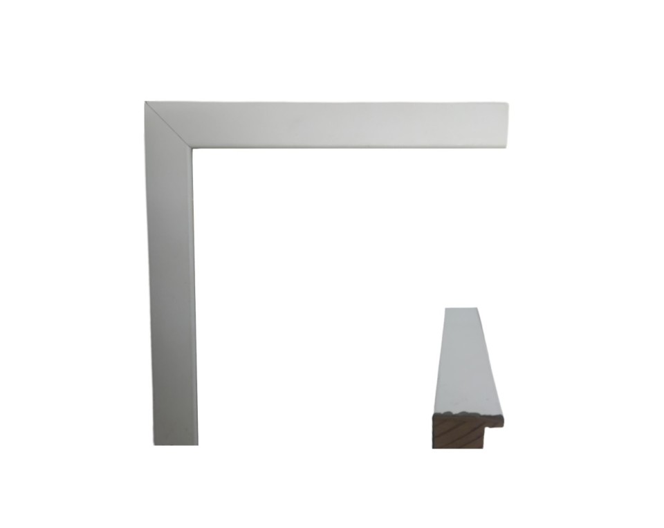 Κορνίζα ξύλινη 2εκ λευκή αποθήκευσης πολλών θεμάτων με τζάμι για φωτογραφίες 21Χ29,7εκ(Α4)