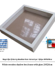 Λευκή ξύλινη Κασετίνα shadow Box με τζάμι 20Χ20εκ