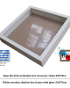 Λευκή ξύλινη Κασετίνα shadow Box με τζάμι 50Χ70εκ