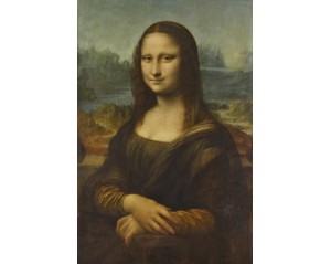 Μόνα Λίζα Λεονάρντο ντα Βίντσι. Εκτύπωση έργο τέχνης σε κάμβα τελαρωμένο κάθετο 40Χ60εκ 