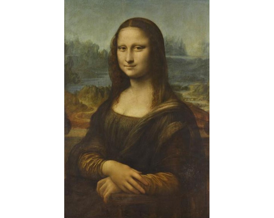 Μόνα Λίζα Λεονάρντο ντα Βίντσι. Εκτύπωση έργο τέχνης σε κάμβα τελαρωμένο κάθετο 40Χ60εκ 