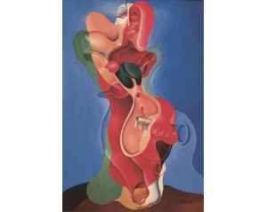 «Η Γυναίκα με το Κλειδί» του Αρμένιου καλλιτέχνη Ervand Kochar. Εκτύπωση έργο τέχνης σε κάμβα τελαρωμένο κάθετο 40Χ60εκ 