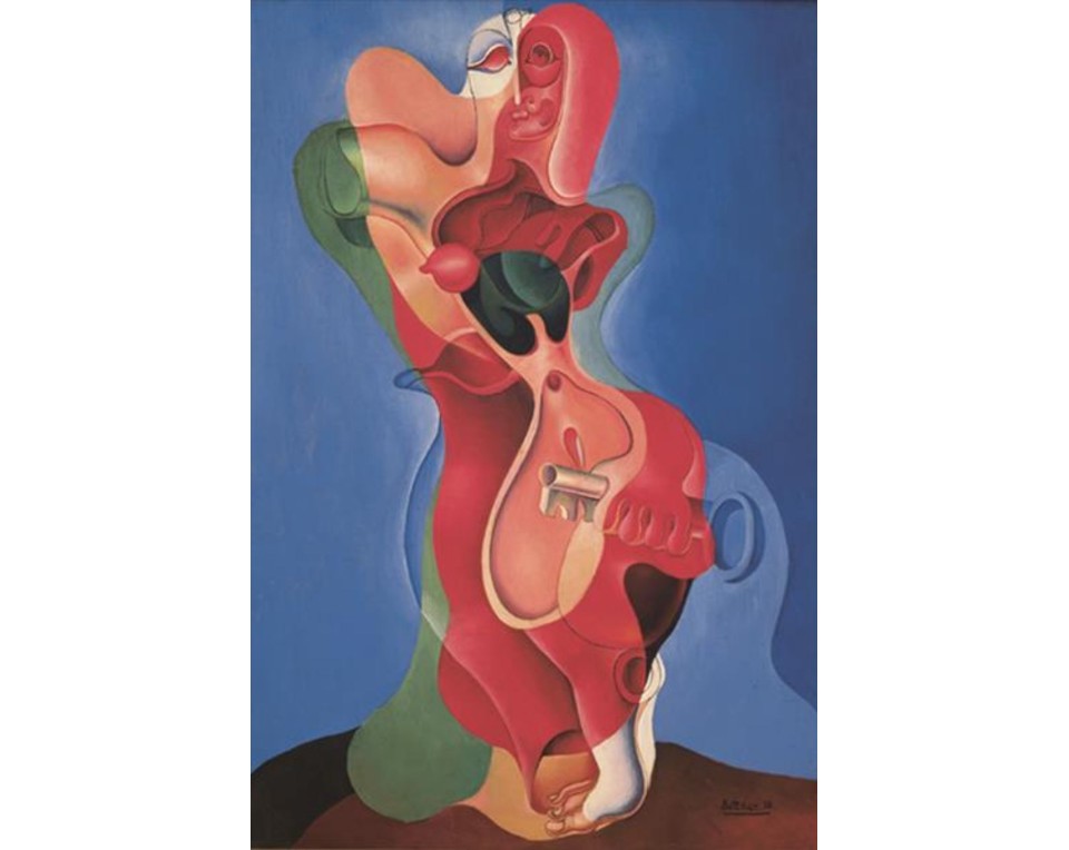 «Η Γυναίκα με το Κλειδί» του Αρμένιου καλλιτέχνη Ervand Kochar. Εκτύπωση έργο τέχνης σε κάμβα τελαρωμένο κάθετο 40Χ60εκ 