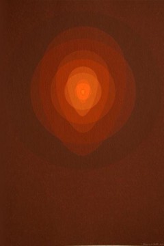 "Brown Mandala" του Clarence Holbrook Carter. Εκτύπωση έργο τέχνης σε κάμβα τελαρωμένο κάθετο 40Χ60εκ 