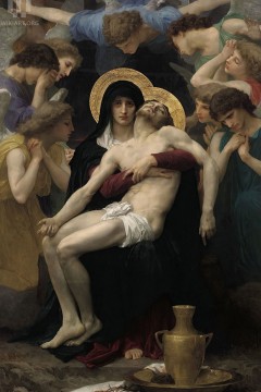 «Πιετά» (Pietà) του Γάλλου ζωγράφου William-Adolphe Bouguereau. Εκτύπωση έργο τέχνης σε κάμβα τελαρωμένο κάθετο 40Χ60εκ 