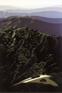 "Hidden Valley" του Eyvind Earle με τίτλο Εκτύπωση έργο τέχνης σε κάμβα τελαρωμένο κάθετο 40Χ60εκ 