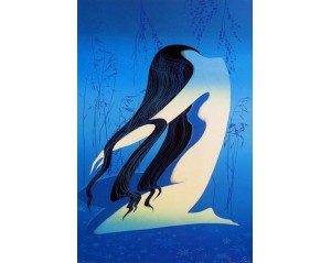 "Moon Bath" του Αμερικανού καλλιτέχνη Eyvind Earle. Εκτύπωση έργο τέχνης σε κάμβα τελαρωμένο κάθετο 40Χ60εκ 