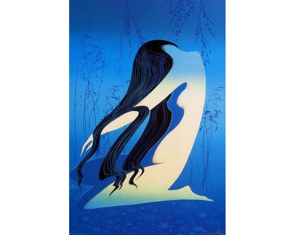 "Moon Bath" του Αμερικανού καλλιτέχνη Eyvind Earle. Εκτύπωση έργο τέχνης σε κάμβα τελαρωμένο κάθετο 40Χ60εκ 