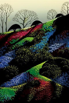 Eyvind Earle "Little Jewels".Εκτύπωση έργο τέχνης σε κάμβα τελαρωμένο κάθετο 40Χ60εκ 