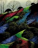 Eyvind Earle "Little Jewels".Εκτύπωση έργο τέχνης σε κάμβα τελαρωμένο κάθετο 40Χ60εκ 