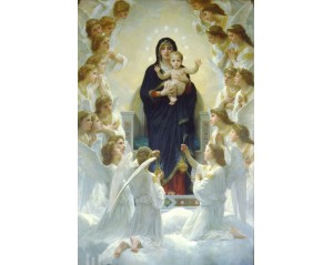  William-Adolphe Bouguereau με τίτλο «Βασίλισσα των Αγγέλων»  Εκτύπωση έργο τέχνης σε κάμβα τελαρωμένο κάθετο 40Χ60εκ 