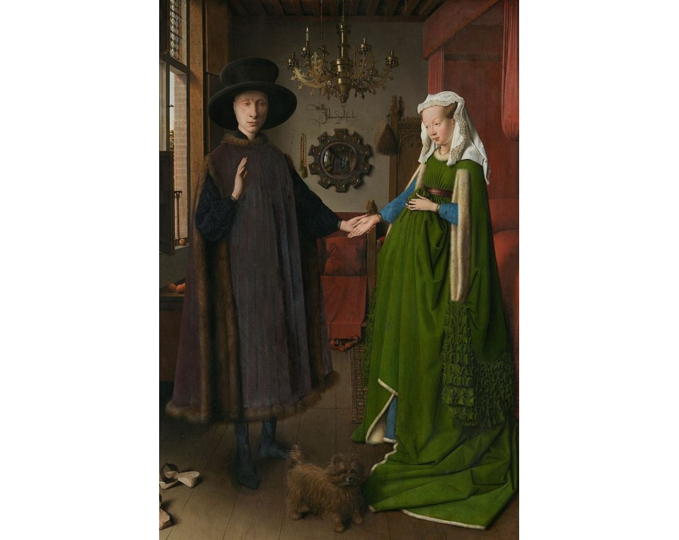 «Ο Γάμος των Αρνολφίνι», του Φλαμανδού ζωγράφου Γιαν βαν Άικ. Εκτύπωση έργο τέχνης σε κάμβα τελαρωμένο κάθετο 40Χ60εκ 