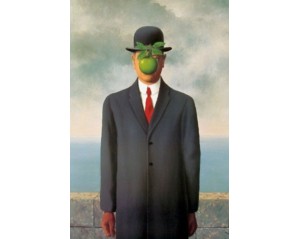 "Γιος του Ανθρώπου" (The Son of Man), ένα από τα πιο γνωστά έργα του Βέλγου σουρεαλιστή ζωγράφου Ρενέ Μαγκρίτ. Εκτύπωση έργο τέχνης σε κάμβα τελαρωμένο κάθετο 40Χ60εκ 