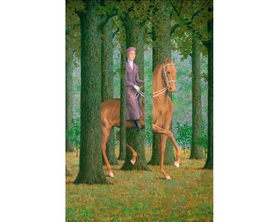 "Η Λευκή Υπογραφή" (Le Blanc-Seing) του σουρεαλιστή ζωγράφου René Magritte. Εκτύπωση έργο τέχνης σε κάμβα τελαρωμένο κάθετο 40Χ60εκ 