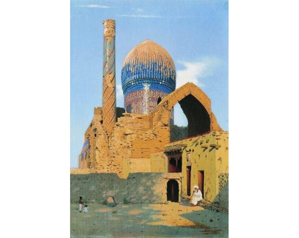 "Το Μαυσωλείο του Γκουρ Εμίρ" του Ρώσου ζωγράφου Βασίλι Βερεσάγκιν. Εκτύπωση έργο τέχνης σε κάμβα τελαρωμένο κάθετο 40Χ60εκ 