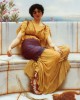 «Idleness» (Οκνηρία) του Άγγλου ζωγράφου John William Godward,. Εκτύπωση έργο τέχνης σε κάμβα τελαρωμένο κάθετο 40Χ60εκ 
