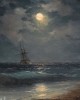 "Moonlit Landscape with a Ship" (Σεληνόφωτο τοπίο με πλοίο), ο οποίος δημιουργήθηκε από τον Ρώσο ζωγράφο Ιβάν Κονσταντίνοβιτς Αϊβαζόφσκι (Ivan Konstantinovich Aivazovsky). Εκτύπωση έργο τέχνης σε κάμβα τελαρωμένο κάθετο 40Χ60εκ 