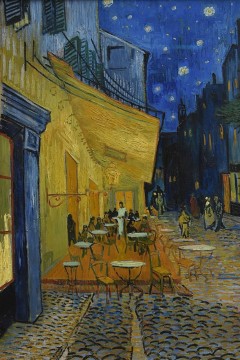 Βίνσεντ βαν Γκογκ "Βεράντα καφενείου τη νύχτα" (Café Terrace at Night) Εκτύπωση έργο τέχνης σε κάμβα τελαρωμένο κάθετο 40Χ60εκ 