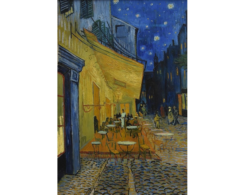 Βίνσεντ βαν Γκογκ "Βεράντα καφενείου τη νύχτα" (Café Terrace at Night) Εκτύπωση έργο τέχνης σε κάμβα τελαρωμένο κάθετο 40Χ60εκ 