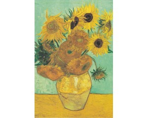«Βάζο με Δώδεκα Ηλιοτρόπια» του Βίνσεντ βαν Γκογκ.. Εκτύπωση έργο τέχνης σε κάμβα τελαρωμένο κάθετο 40Χ60εκ 