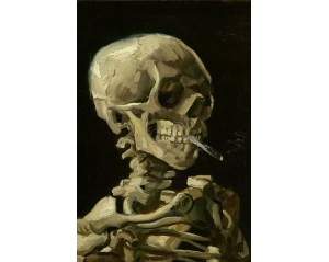 Βίνσεντ βαν Γκογκ με τίτλο "Κρανίο με αναμμένο τσιγάρο" Εκτύπωση έργο τέχνης σε κάμβα τελαρωμένο κάθετο 40Χ60εκ 