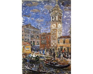 Santa Maria Formosa στη Βενετία, η οποία ζωγραφίστηκε από τον Αμερικανό καλλιτέχνη Μόρις Πρέντεργκαστ (Maurice Prendergast).  Εκτύπωση έργο τέχνης σε κάμβα τελαρωμένο κάθετο 40Χ60εκ 