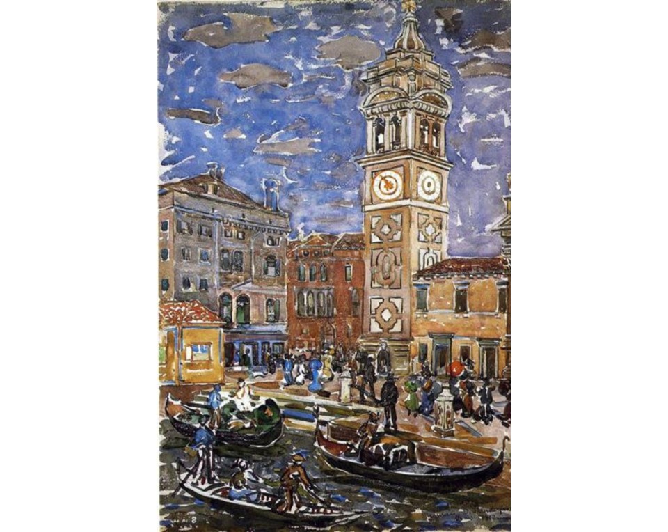 Santa Maria Formosa στη Βενετία, η οποία ζωγραφίστηκε από τον Αμερικανό καλλιτέχνη Μόρις Πρέντεργκαστ (Maurice Prendergast).  Εκτύπωση έργο τέχνης σε κάμβα τελαρωμένο κάθετο 40Χ60εκ 