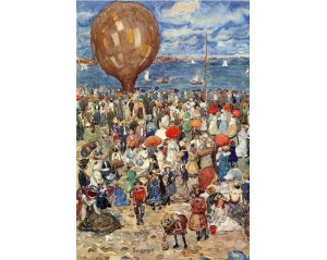 Ο πίνακας είναι έργο του Αμερικανού καλλιτέχνη Maurice Brazil Prendergast (1858-1924) και έχει τίτλο "Balloon" (Αερόστατο). Εκτύπωση έργο τέχνης σε κάμβα τελαρωμένο κάθετο 40Χ60εκ 