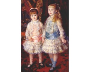 Pierre-Auguste Renoir "Les Demoiselles Cahen d'Anvers" Εκτύπωση έργο τέχνης σε κάμβα τελαρωμένο κάθετο 40Χ60εκ 
