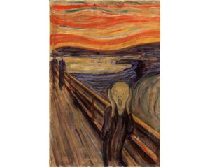 Η Κραυγή» του Νορβηγού εξπρεσιονιστή ζωγράφου Έντβαρντ Μουνκ. Εκτύπωση έργο τέχνης σε κάμβα τελαρωμένο κάθετο 40Χ60εκ 
