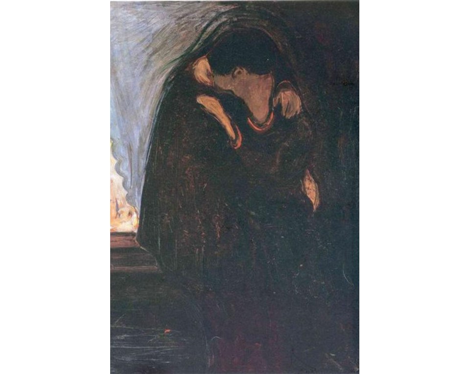 Το Φιλί του Έντβαρτ Μουνκ. Εκτύπωση έργο τέχνης σε κάμβα τελαρωμένο κάθετο 40Χ60εκ 