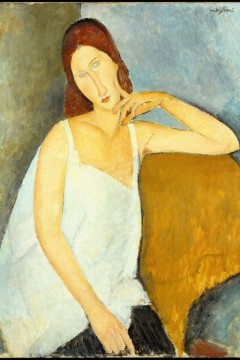 «Πορτρέτο της Ζαν Εμπιτέρν» (Portrait of Jeanne Hébuterne), ένας πίνακας του Ιταλού καλλιτέχνη Αμεντέο Μοντιλιάνι  Εκτύπωση έργο τέχνης σε κάμβα τελαρωμένο κάθετο 40Χ60εκ 