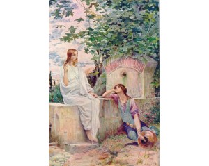 Τίτλος: Ο Ιησούς στο Πηγάδι (Jesus at the Well) ή Ο Ιησούς και η Σαμαρείτιδα (Jesus and the Samaritan Woman). Καλλιτέχνης: Luc-Olivier Merson (Λυκ-Ολιβιέ Μερσόν). Εκτύπωση έργο τέχνης σε κάμβα τελαρωμένο κάθετο 40Χ60εκ 