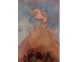 Τίτλος: Λευκός Πήγασος (Pégase blanc) Καλλιτέχνης: Οντιλόν Ρεντόν (Odilon Redon, 1840-1916) Εκτύπωση έργο τέχνης σε κάμβα τελαρωμένο κάθετο 40Χ60εκ 