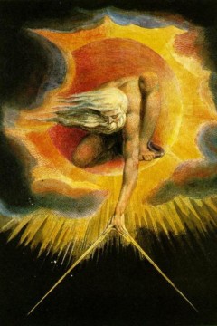 Ουίλλιαμ Μπλέηκ (William Blake), με τίτλο "Ο Αρχαίος των Ημερών" (The Ancient of Days) Εκτύπωση έργο τέχνης σε κάμβα τελαρωμένο κάθετο 40Χ60εκ 