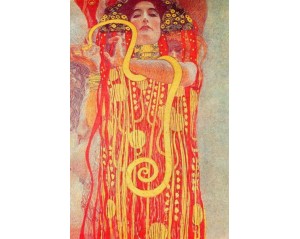 "Ιατρική" του διάσημου Αυστριακού συμβολιστή ζωγράφου Γκούσταβ Κλιμτ (Gustav Klimt) Εκτύπωση έργο τέχνης σε κάμβα τελαρωμένο κάθετο 40Χ60εκ 