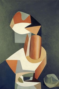 "Figure Rose" (Ροζ Φιγούρα) του Γάλλου ζωγράφου Ζαν Ελιόν (Jean Hélion). Εκτύπωση έργο τέχνης σε κάμβα τελαρωμένο κάθετο 40Χ60εκ 