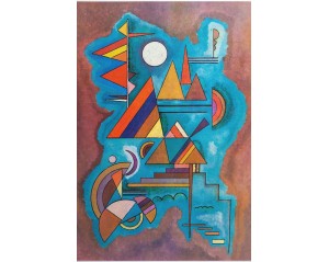  Βασίλι Καντίνσκι (Wassily Kandinsky, 1866-1944), Τίτλος: "Standing" (Ορθή Στάση). Εκτύπωση έργο τέχνης σε κάμβα τελαρωμένο κάθετο 40Χ60εκ 