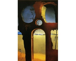 Καλλιτέχνης: Σαλβαδόρ Νταλί (Salvador Dalí) Τίτλος: Ρουίνα με το Κεφάλι της Μέδουσας και Τοπίο. Εκτύπωση έργο τέχνης σε κάμβα τελαρωμένο κάθετο 40Χ60εκ 